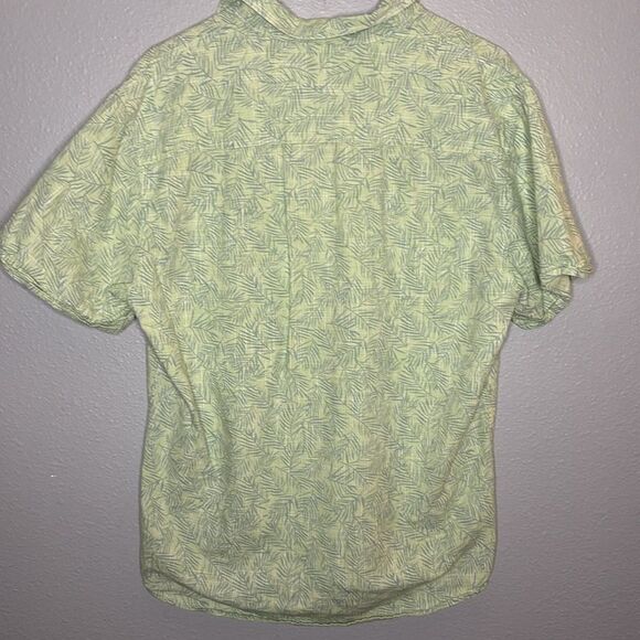 MB Michael Brandon Pale Green Hawaiian Collared Button Up Short Sleeve Shirt XL - Picture 8 of 8